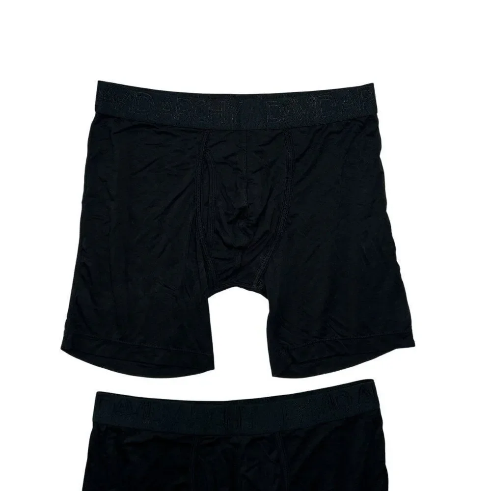David‎ Archy Men's Size Small Black 2 Pack Bamboo Boxer Briefs